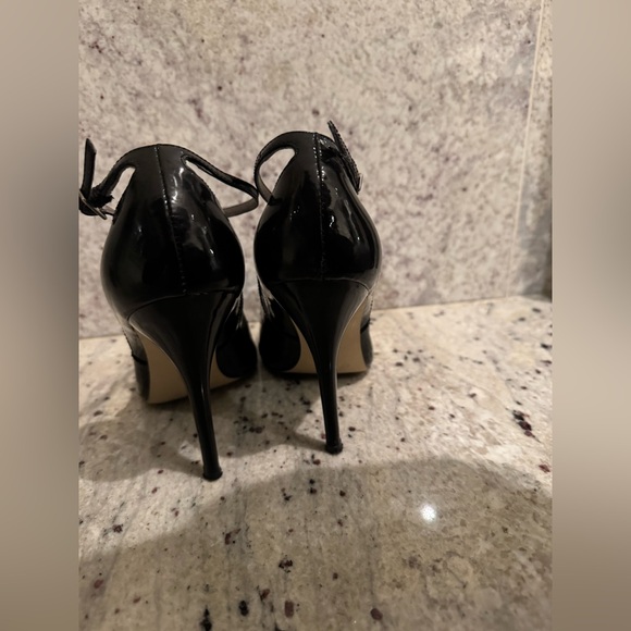 Guess Peep -Toe Pump Black Patent Stiletto  Sz 6 - Picture 6 of 17